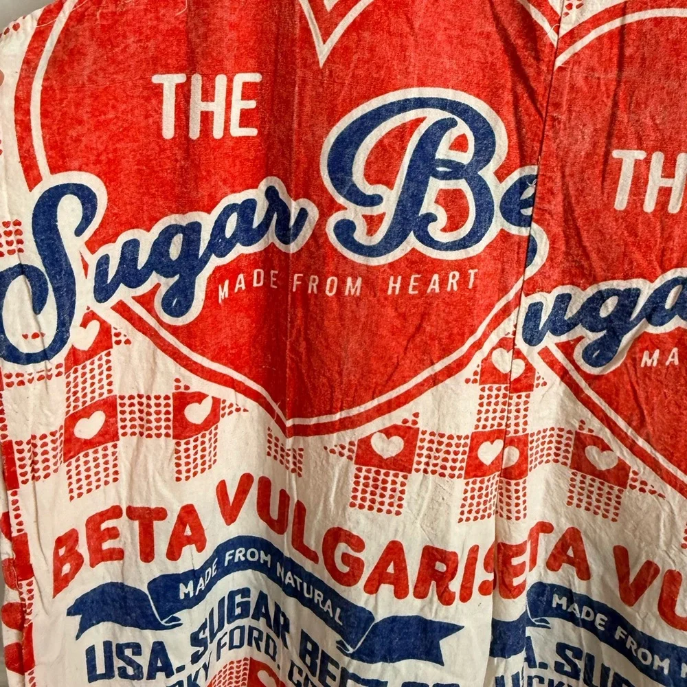 Vintage Style Sugar Beet Feed Sack Overall Dress – Boutique – One Size - Picture 7 of 13